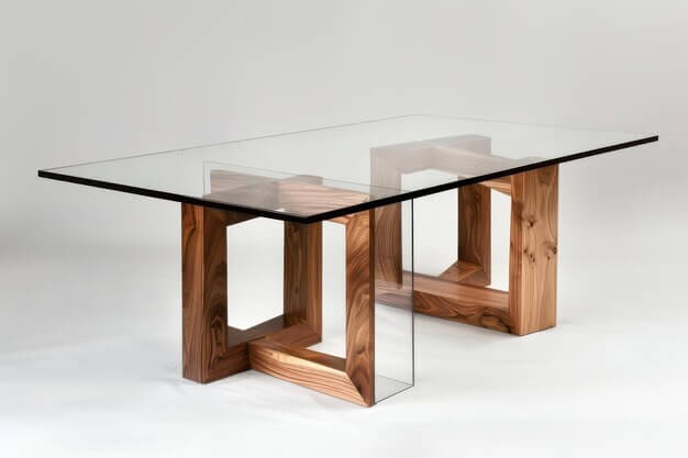Elegant custom wooden dining table